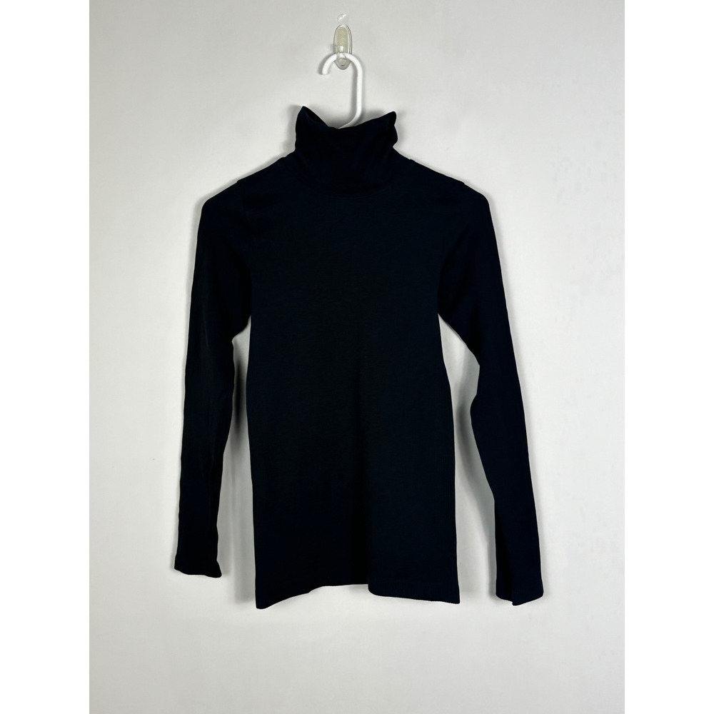 Lululemon Yin Vibes Black Ribbed Long Sleeve Turtleneck Size 6 Minimal Layering - Picture 13 of 13